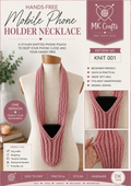 Hands-Free Mobile Phone Holder Necklace Knitting Pattern | Easy Beginner PDF | DK Yarn | Knit Phone Pouch | Digital Download