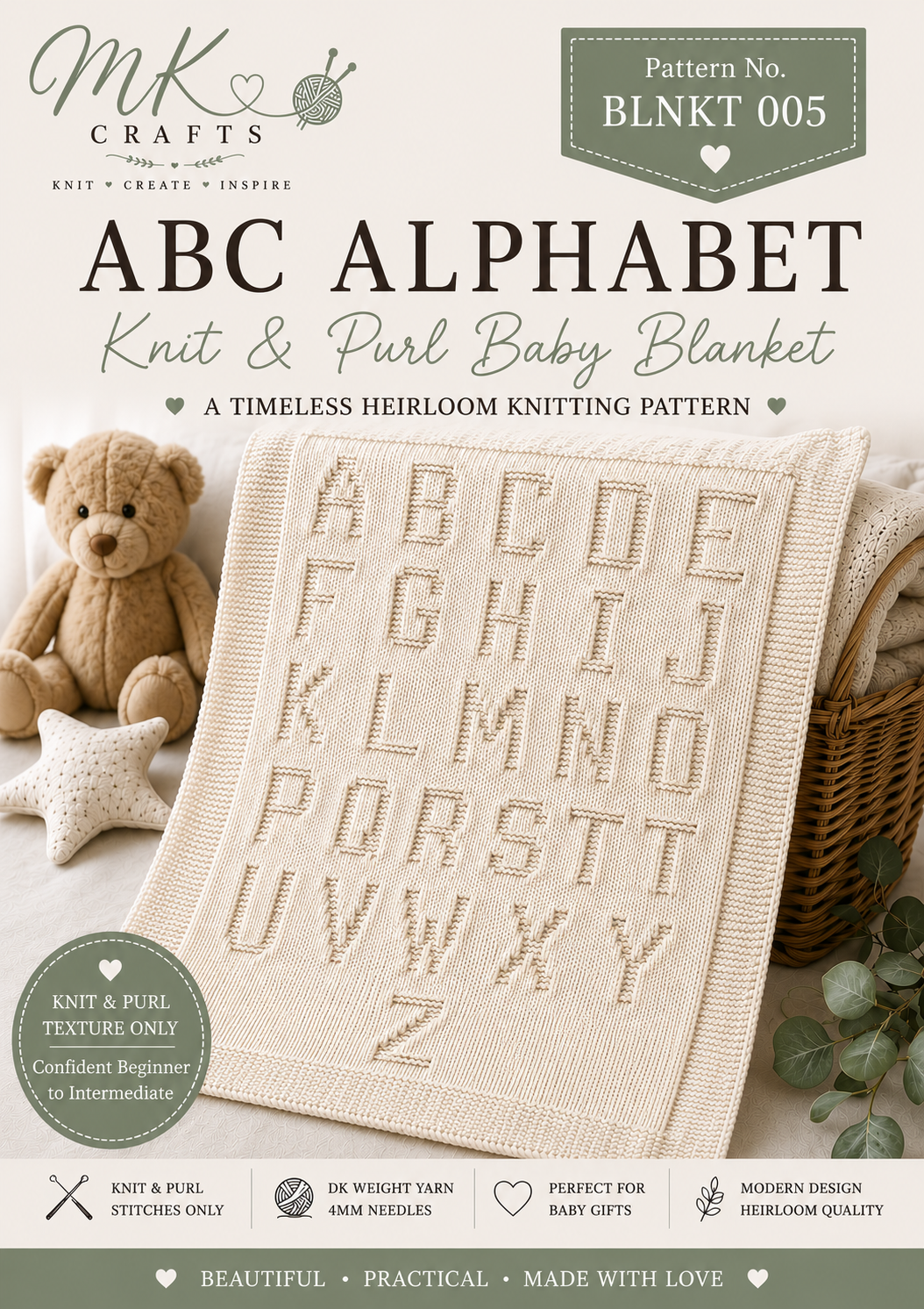 Baby Blankets to Knit | 8 Easy Knitting Patterns for Babies | Beginner Knitting Pattern Collection | Digital PDF Download
