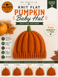 Knit Flat Pumpkin Baby Hat Knitting Pattern – 5 Sizes | Beginner Friendly