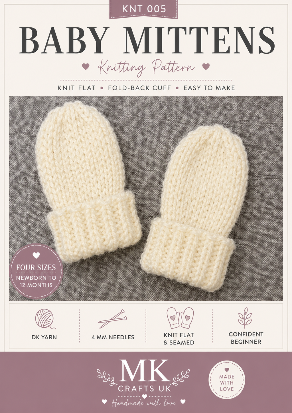 Baby Knitting Pattern Bundle – 5 Baby Essentials Patterns