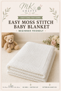 Easy Moss Stitch Baby Blanket Knitting Pattern, 3 Sizes, DK Yarn, Beginner-Friendly Pram and Cot Blanket PDF