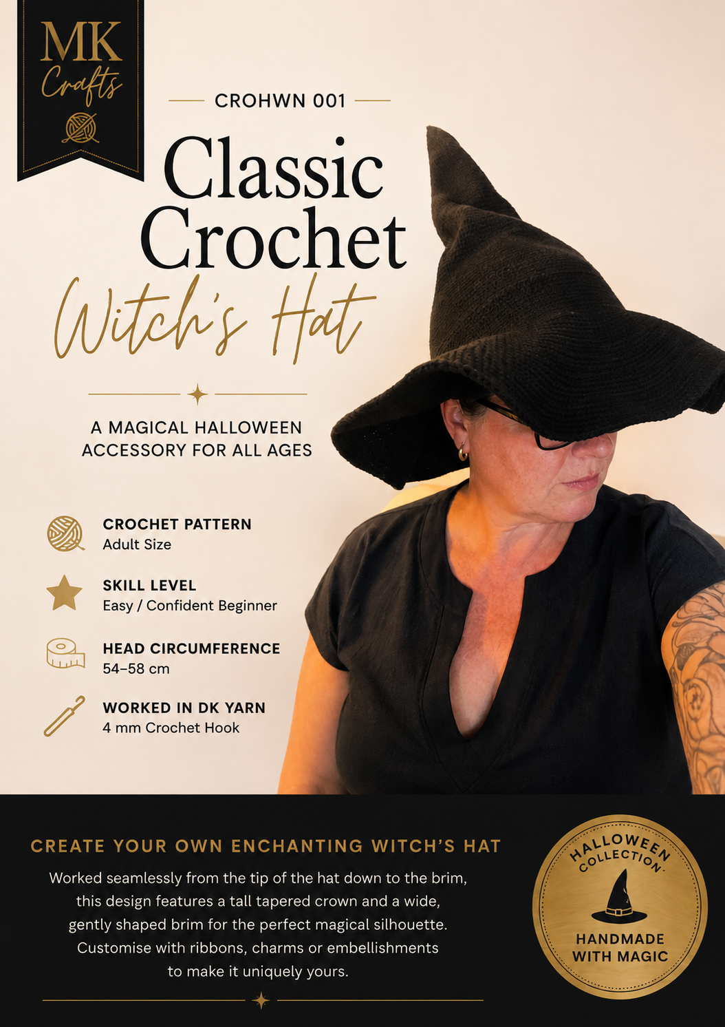 Classic Crochet Witch's Hat Pattern
