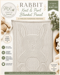 Rabbit Knit & Purl Blanket Panel Knitting Pattern PDF | Baby Blanket Pattern | Nursery Knit | Teddy Bear Blanket | Instant Download
