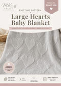 Large Hearts Baby Blanket Knitting Pattern PDF | Easy to Intermediate | Textured Heart Blanket | Baby Shower Gift | Instant digital Download