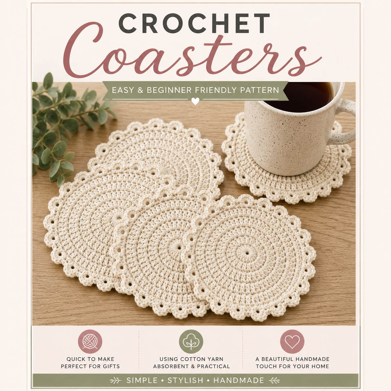 Crochet Coaster Pattern