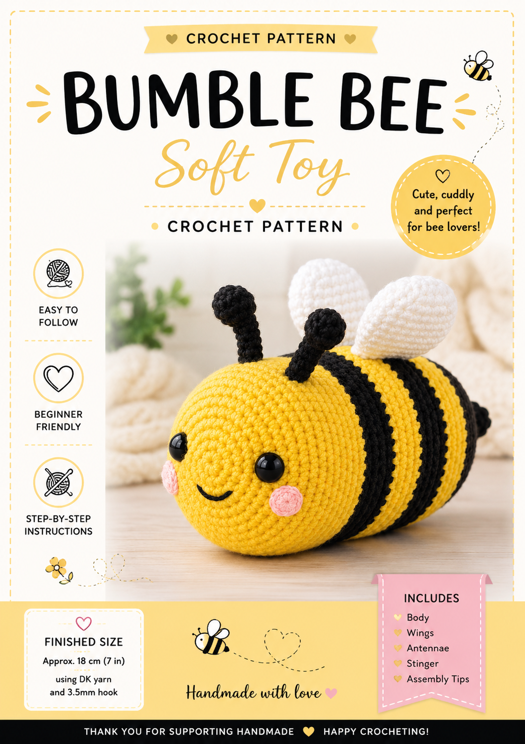 Crochet Bumble Bee Pattern