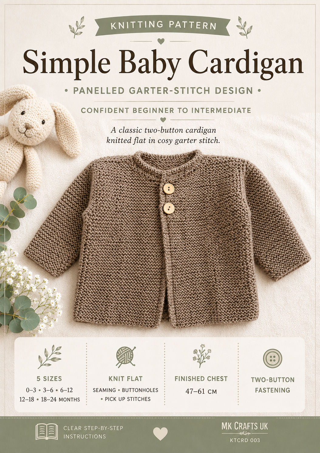 Baby Knitting Pattern Bundle – 5 Baby Essentials Patterns