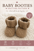 Easy Baby Booties Knitting Pattern, Beginner Knit Booties, Newborn Shoes Pattern, Knit Flat Booties PDF, DIY Baby Gift, Step by Step Photos