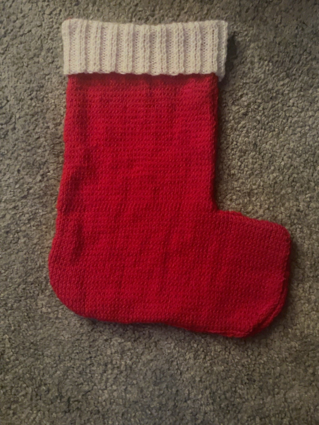 Easy Knit Flat Christmas Stocking Pattern – Beginner DK Knitting Pattern on Straight Needles – Festive Stocking PDF
