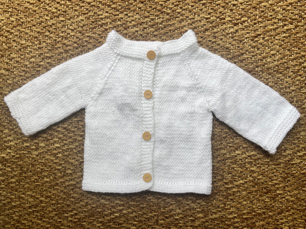 Bottom-Up Baby Cardigan Knitting Pattern PDF | Easy Raglan Baby Cardigan | Newborn to 12 Months | DK Knitting Pattern | Digital Download