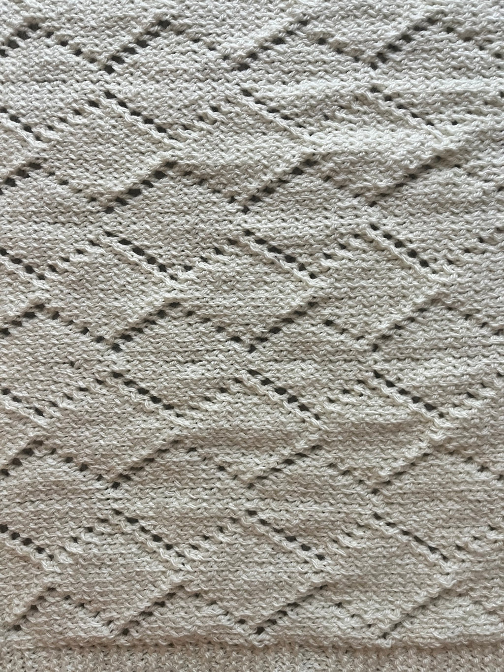 Diamond Eyelet Baby Blanket Knitting Pattern – DK Yarn – BLNKT 011
