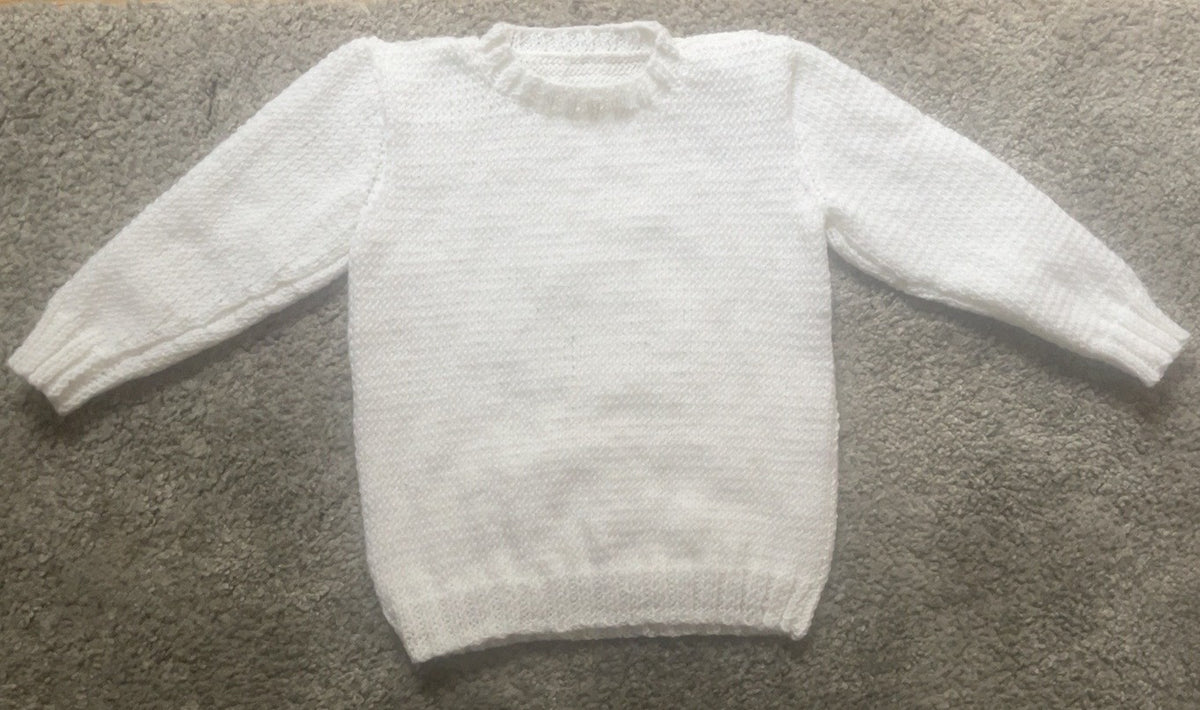 Child’s Jumper Knitting Pattern, Knit Flat on Straight Needles, DK Toddler Sweater, Ages 1–4 Years, PDF Download