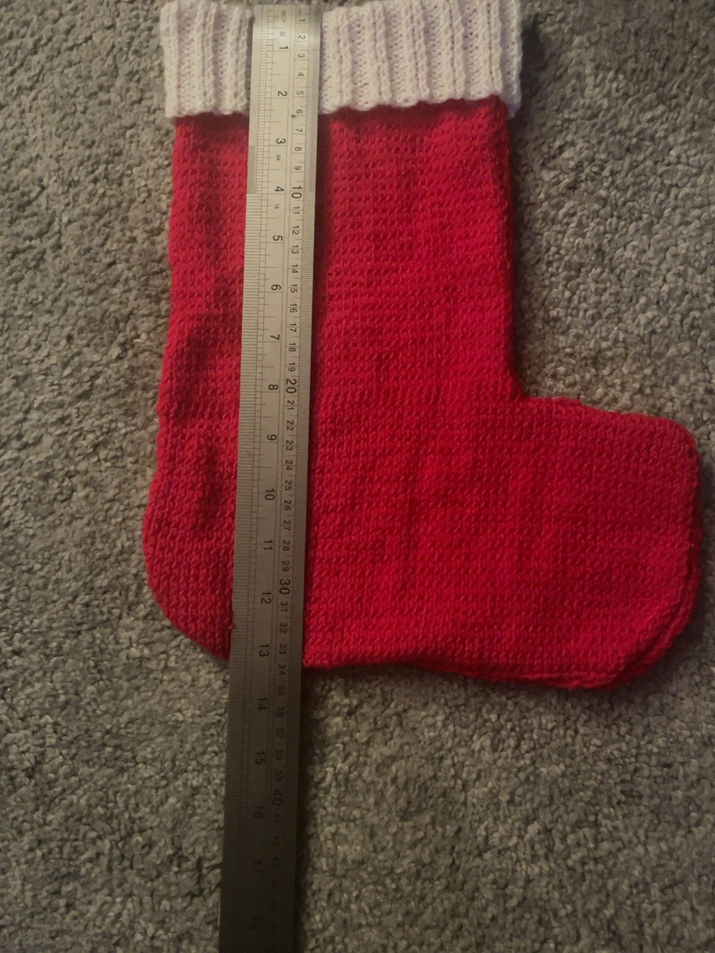 Easy Knit Flat Christmas Stocking Pattern – Beginner DK Knitting Pattern on Straight Needles – Festive Stocking PDF