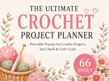 Ultimate Crochet Project Planner | Crochet Journal | Yarn Inventory | Pattern Tracker | Crochet Organizer | Printable PDF | Digital Download