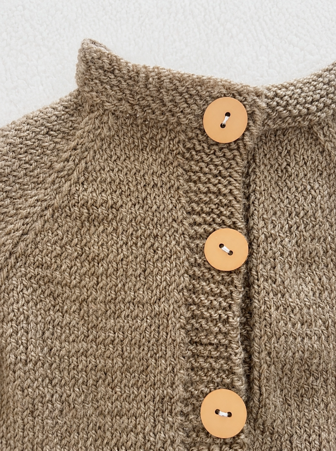 Easy Baby Cardigan Knitting Pattern PDF Sweater Top Down Raglan