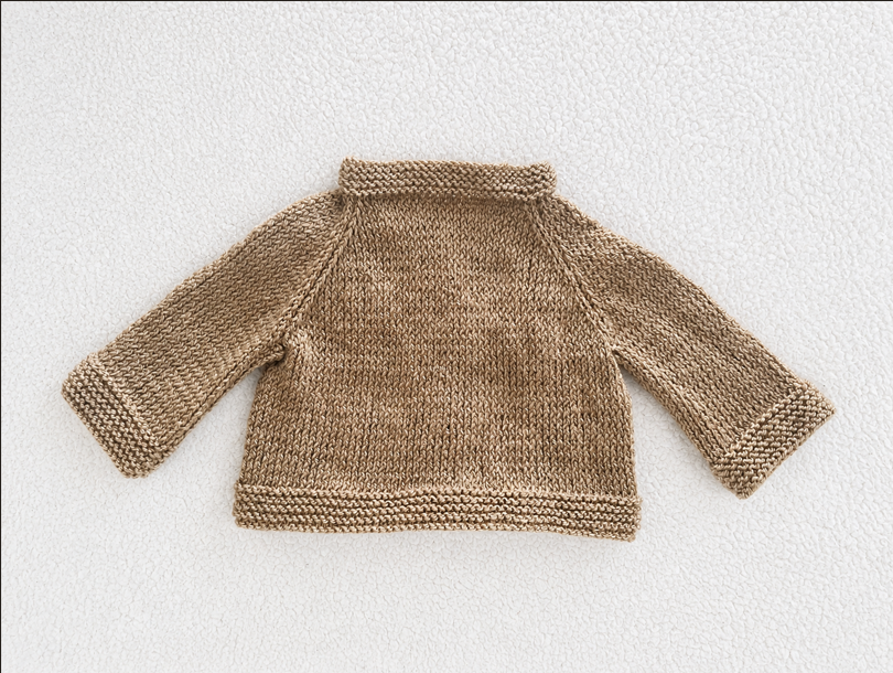 Easy Baby Cardigan Knitting Pattern PDF Sweater Top Down Raglan