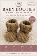 Easy Baby Booties Knitting Pattern, Beginner Knit Booties, Newborn Shoes Pattern, Knit Flat Booties PDF, DIY Baby Gift,