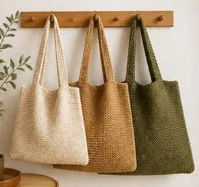 Knitting Pattern Tote Bag, Beginner Knit Bag Pattern, Easy Market Bag Pattern, DIY Knit Tote, Simple Knitting PDF Pattern