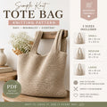Knitting Pattern Tote Bag, Beginner Knit Bag Pattern, Easy Market Bag Pattern, DIY Knit Tote, Simple Knitting PDF Pattern