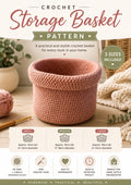 Crochet Storage Basket Pattern PDF | 3 Sizes Included | Modern Home Storage Basket Crochet Organiser Nursery Basket Beginner Crochet Pattern