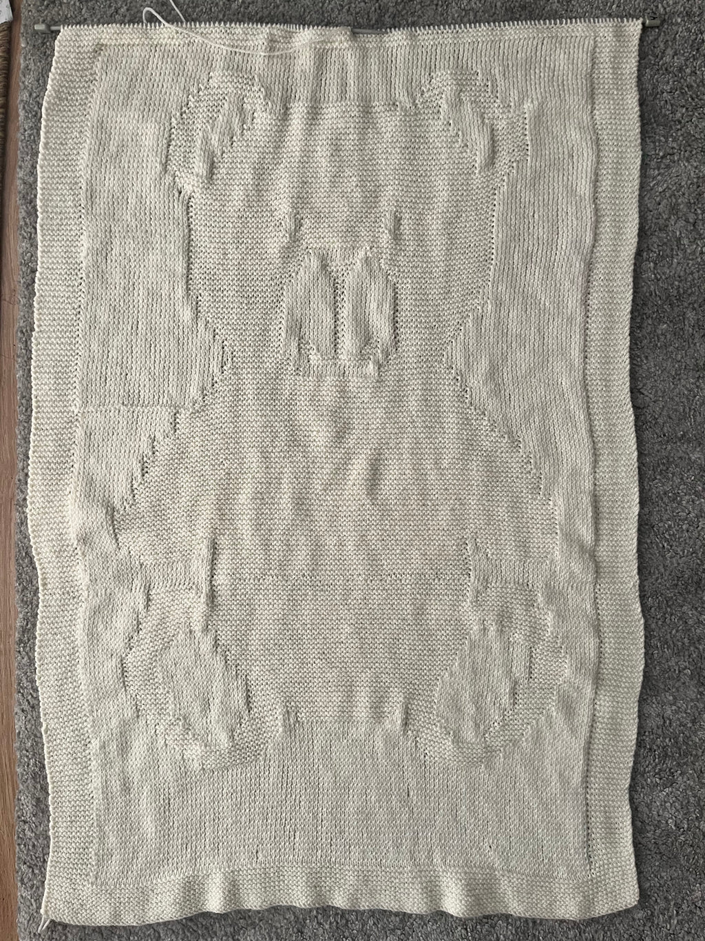 Teddy Bear Knit & Purl Blanket Panel Knitting Pattern PDF | Baby Blanket Pattern | Nursery Knit | Teddy Bear Blanket | Instant Download