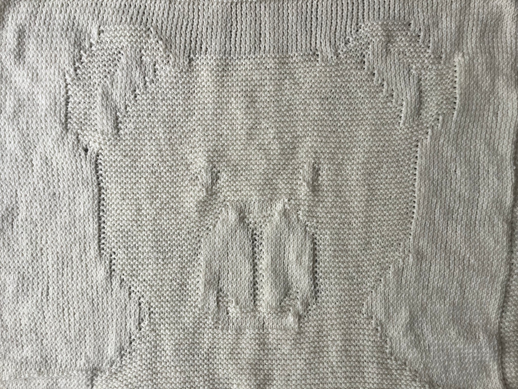 Teddy Bear Knit & Purl Blanket Panel Knitting Pattern PDF | Baby Blanket Pattern | Nursery Knit | Teddy Bear Blanket | Instant Download