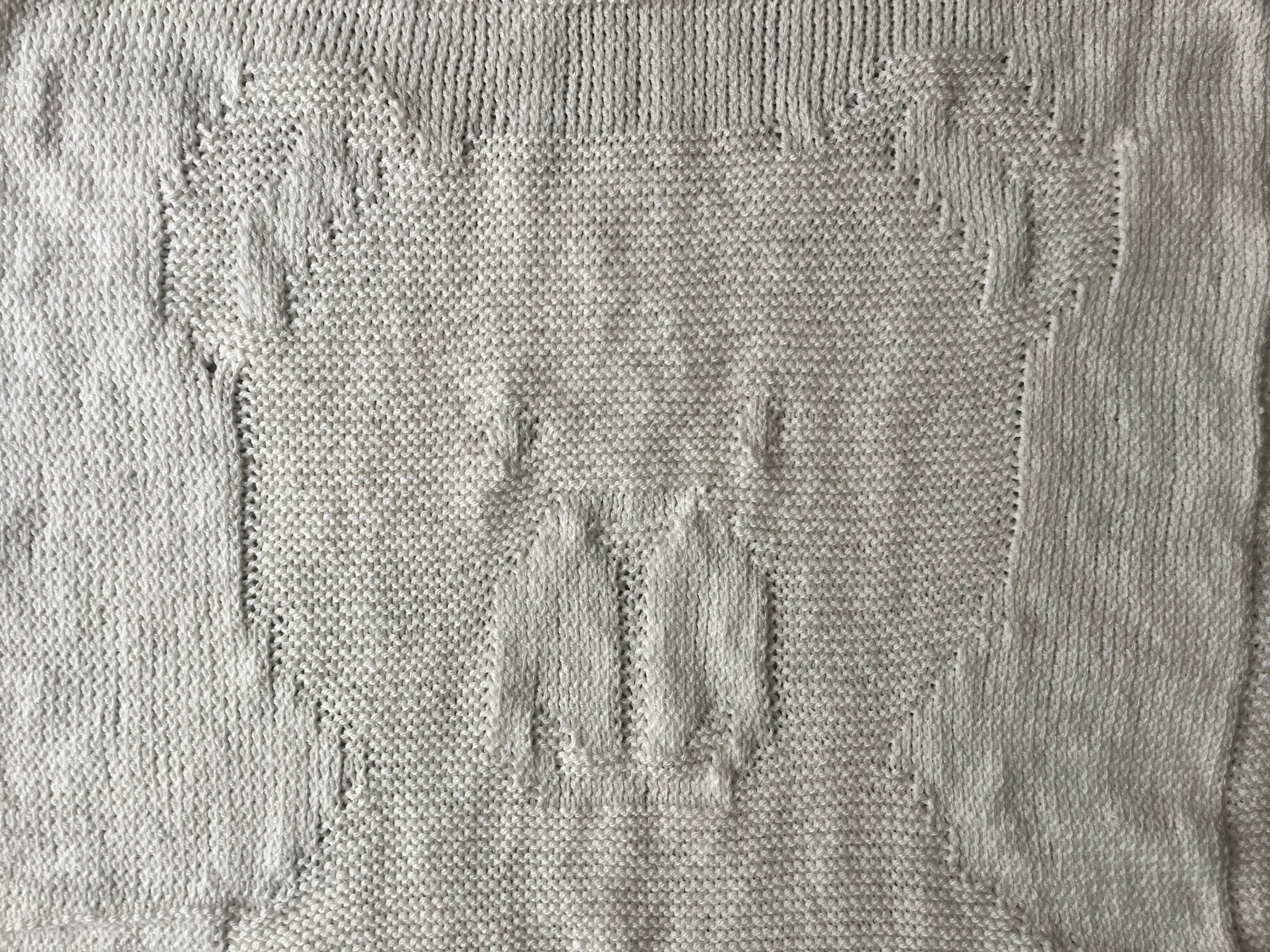 Teddy Bear Knit & Purl Blanket Panel Knitting Pattern PDF | Baby Blanket Pattern | Nursery Knit | Teddy Bear Blanket | Instant Download