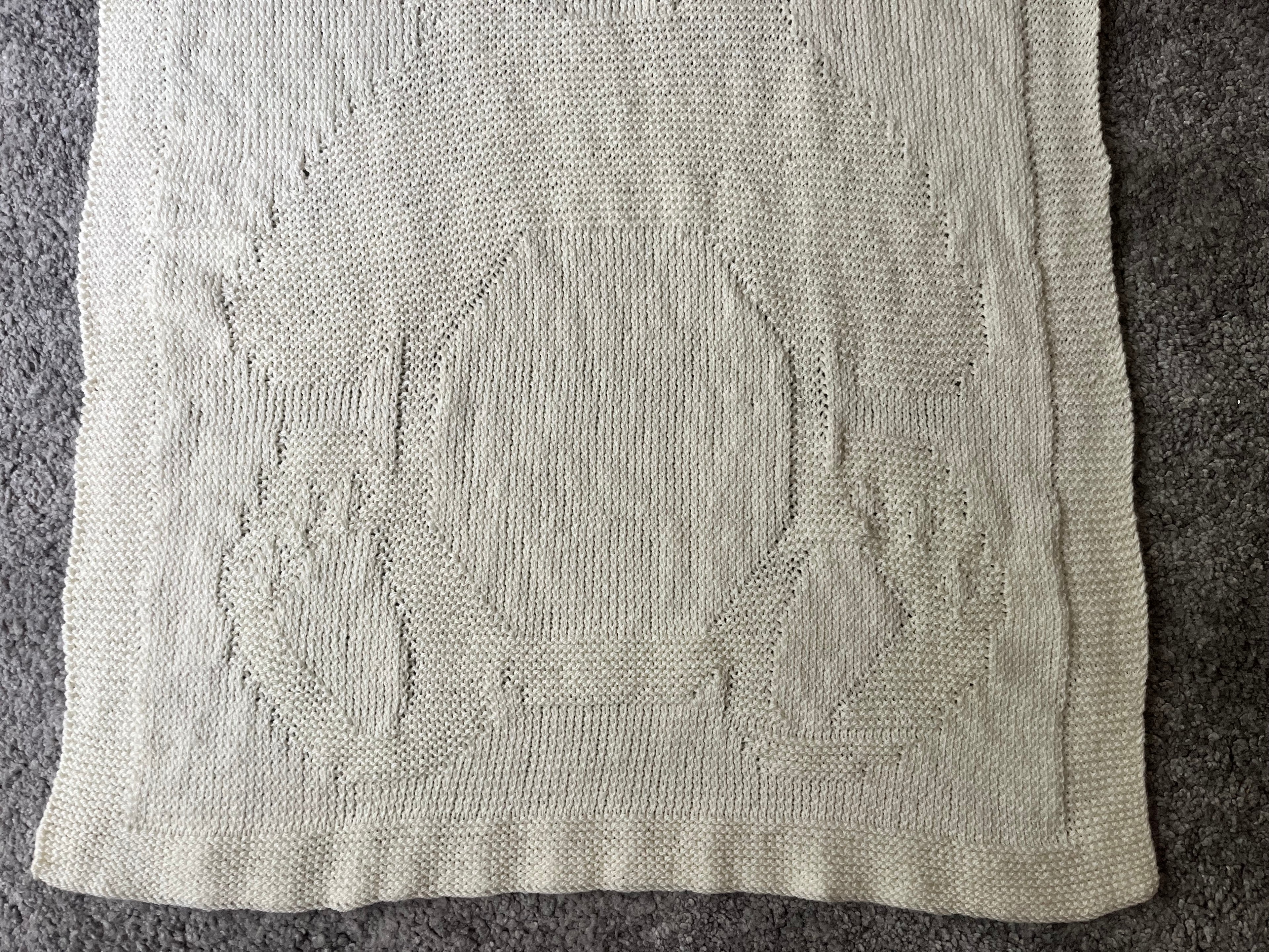 Rabbit Knit & Purl Blanket Panel Knitting Pattern PDF | Baby Blanket Pattern | Nursery Knit | Teddy Bear Blanket | Instant Download