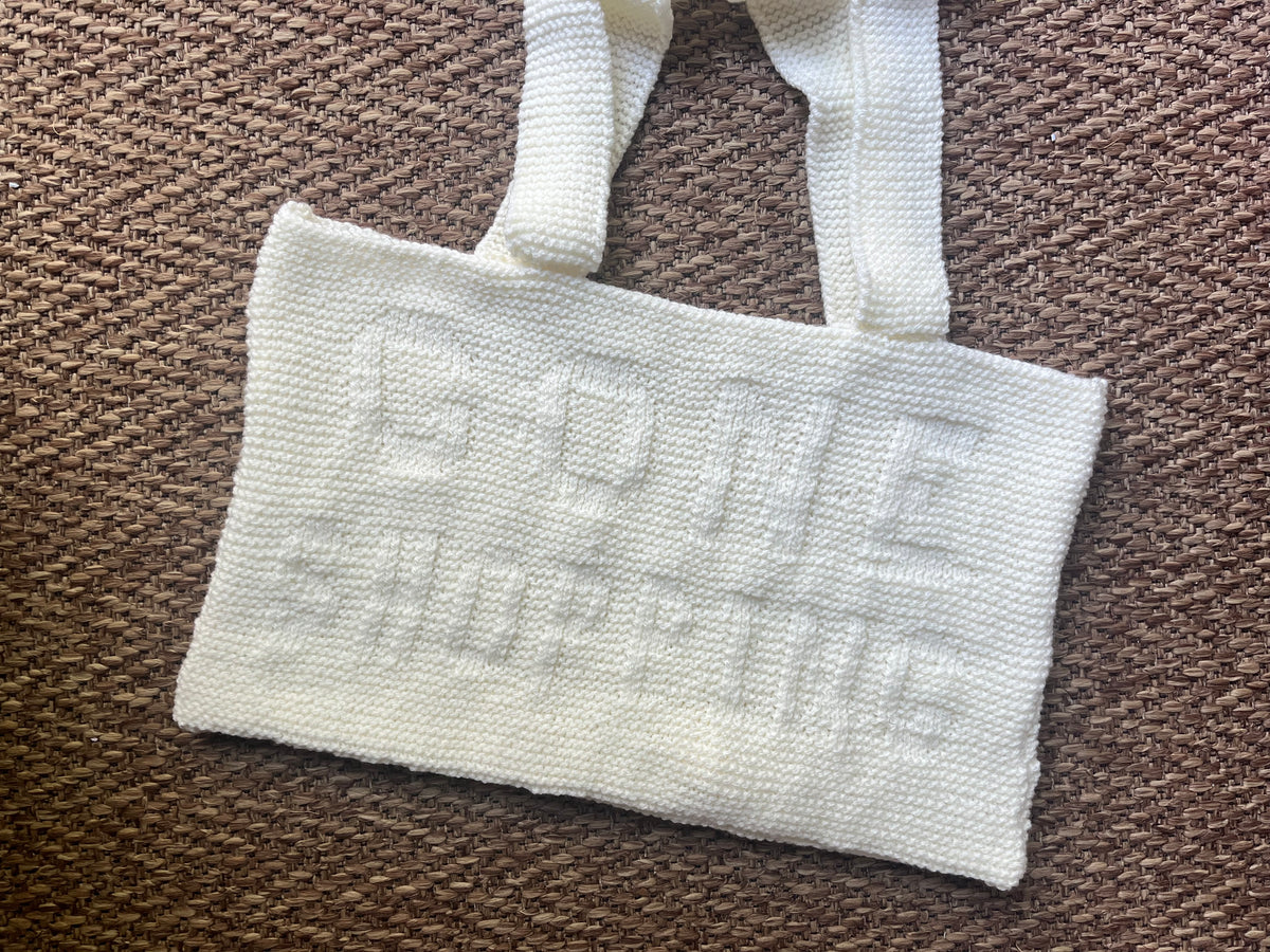 Knitting Pattern Tote Bag Gone Shopping, Beginner Knit Bag Pattern, Easy Market Bag Pattern, DIY Knit Tote, Simple Knitting PDF Pattern
