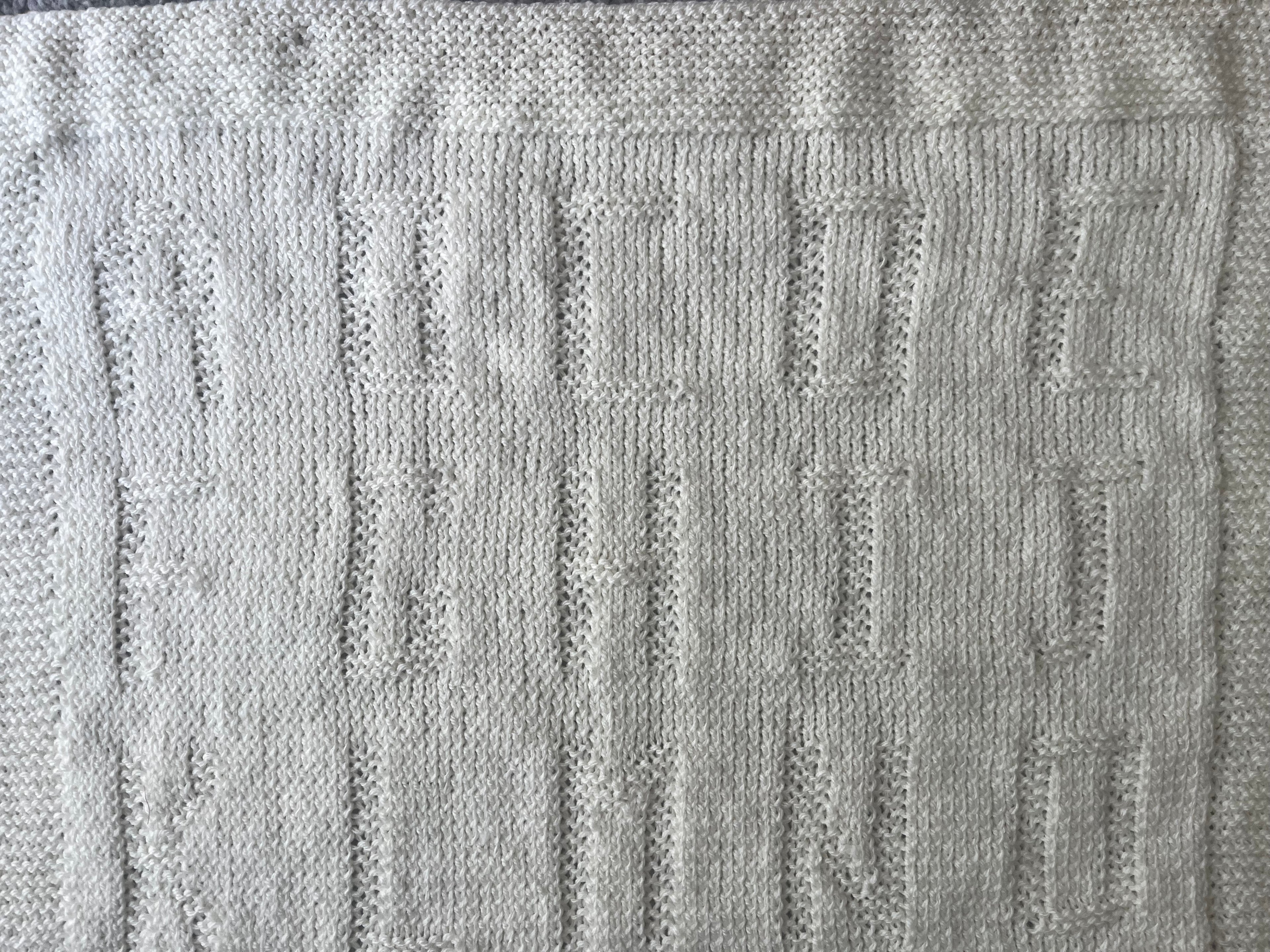 ABC Alphabet Knit & Purl Baby Blanket Knitting Pattern PDF | Easy Baby Blanket | Nursery Blanket | ABC Blanket | Digital Download