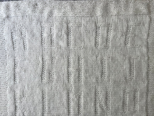ABC Alphabet Knit & Purl Baby Blanket Knitting Pattern PDF | Easy Baby Blanket | Nursery Blanket | ABC Blanket | Digital Download