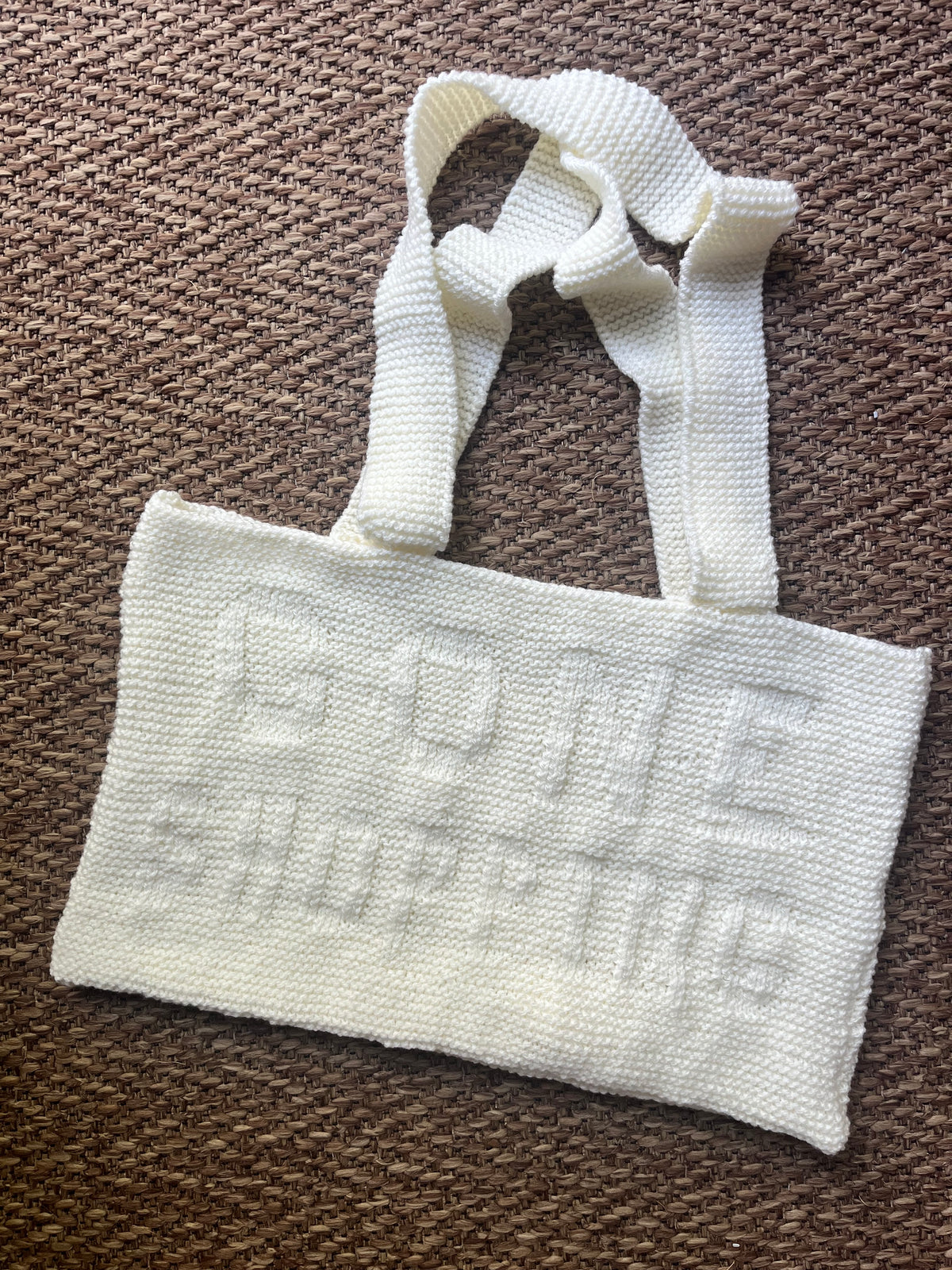 Knitting Pattern Tote Bag Gone Shopping, Beginner Knit Bag Pattern, Easy Market Bag Pattern, DIY Knit Tote, Simple Knitting PDF Pattern