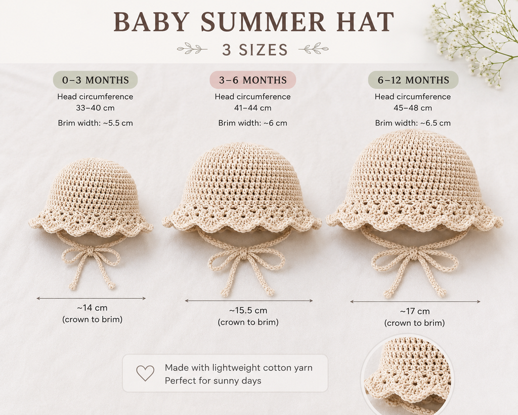 Baby Summer Hat Crochet Pattern