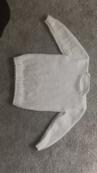 Child’s Jumper Knitting Pattern, Knit Flat on Straight Needles, DK Toddler Sweater, Ages 1–4 Years, PDF Download