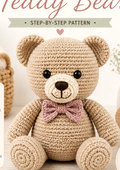 Crochet Teddy Bear Pattern PDF | Amigurumi Bear Tutorial | Beginner Friendly | DIY Plush Toy Gift